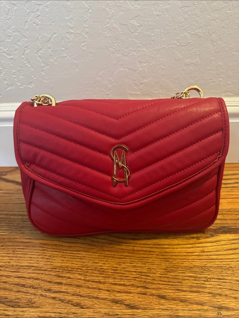 NWOT Steve Madden Red Quilted Shoulder Crossbody Bag